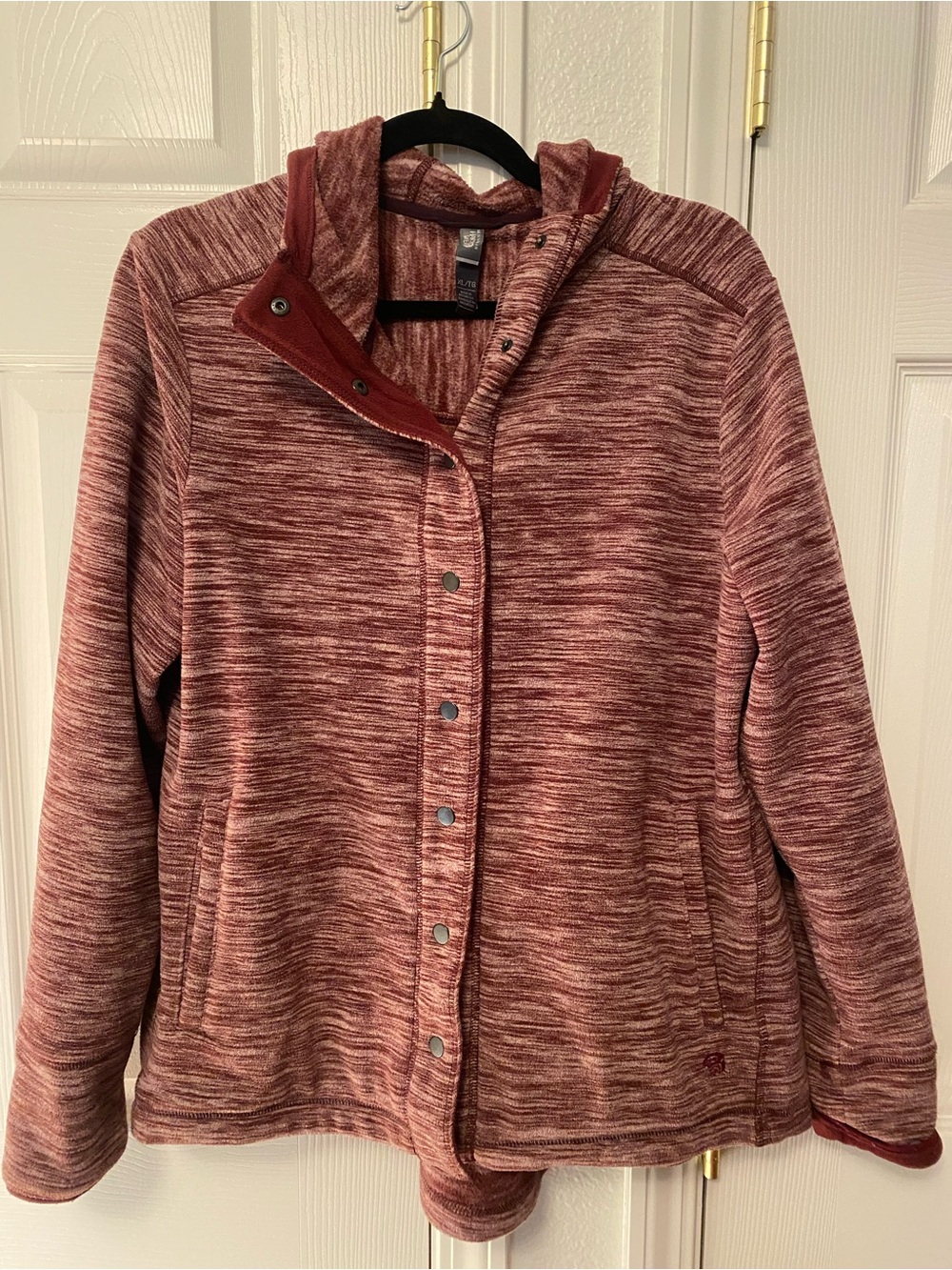 Mountain Hardwear Marled Wine Hooded Snap-Front Jacket